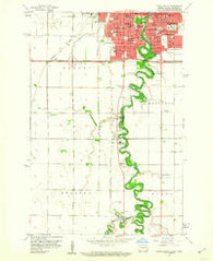 Fargo South North Dakota Historical topographic map, 1:24000 scale, 7.5 X 7.5 Minute, Year 1959