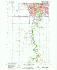 Fargo South North Dakota Historical topographic map, 1:24000 scale, 7.5 X 7.5 Minute, Year 1959