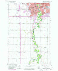 Fargo South North Dakota Historical topographic map, 1:24000 scale, 7.5 X 7.5 Minute, Year 1959