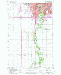 Fargo South North Dakota Historical topographic map, 1:24000 scale, 7.5 X 7.5 Minute, Year 1959