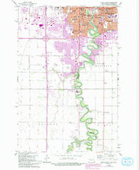 Fargo South North Dakota Historical topographic map, 1:24000 scale, 7.5 X 7.5 Minute, Year 1959