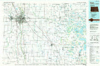 Fargo North Dakota Historical topographic map, 1:100000 scale, 30 X 60 Minute, Year 1985