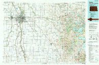 Fargo North Dakota Historical topographic map, 1:100000 scale, 30 X 60 Minute, Year 1985
