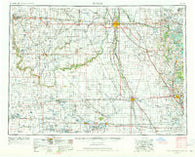 Fargo North Dakota Historical topographic map, 1:250000 scale, 1 X 2 Degree, Year 1953