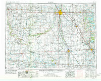 Fargo North Dakota Historical topographic map, 1:250000 scale, 1 X 2 Degree, Year 1953