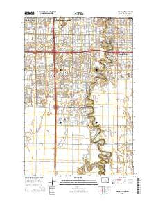 Fargo South North Dakota Current topographic map, 1:24000 scale, 7.5 X 7.5 Minute, Year 2014