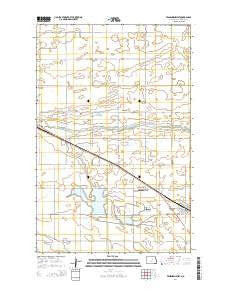 Fessenden West North Dakota Current topographic map, 1:24000 scale, 7.5 X 7.5 Minute, Year 2014