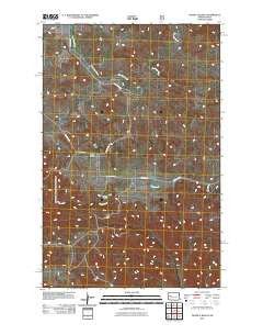 Figure 4 Ranch North Dakota Historical topographic map, 1:24000 scale, 7.5 X 7.5 Minute, Year 2011