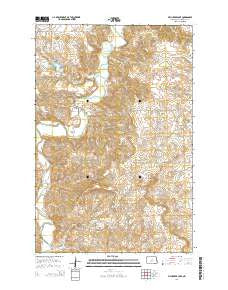 Fish Creek Lake North Dakota Current topographic map, 1:24000 scale, 7.5 X 7.5 Minute, Year 2014