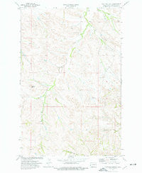 Flat Rock Butte North Dakota Historical topographic map, 1:24000 scale, 7.5 X 7.5 Minute, Year 1974