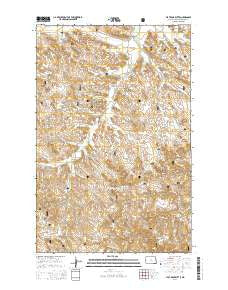 Flat Rock Butte North Dakota Current topographic map, 1:24000 scale, 7.5 X 7.5 Minute, Year 2014