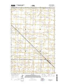 Flaxton North Dakota Current topographic map, 1:24000 scale, 7.5 X 7.5 Minute, Year 2014