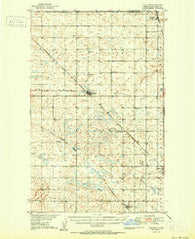 Flaxton North Dakota Historical topographic map, 1:62500 scale, 15 X 15 Minute, Year 1950