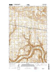 Flora North Dakota Current topographic map, 1:24000 scale, 7.5 X 7.5 Minute, Year 2014