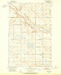 Flora SE North Dakota Historical topographic map, 1:24000 scale, 7.5 X 7.5 Minute, Year 1951