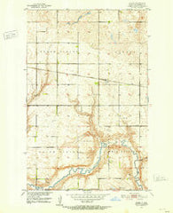 Flora North Dakota Historical topographic map, 1:24000 scale, 7.5 X 7.5 Minute, Year 1951