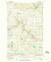 Flora North Dakota Historical topographic map, 1:62500 scale, 15 X 15 Minute, Year 1951