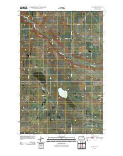 Flora SE North Dakota Historical topographic map, 1:24000 scale, 7.5 X 7.5 Minute, Year 2011