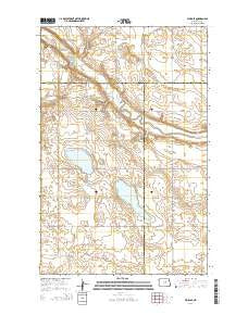 Flora SE North Dakota Current topographic map, 1:24000 scale, 7.5 X 7.5 Minute, Year 2014