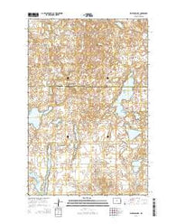 Florence Lake North Dakota Current topographic map, 1:24000 scale, 7.5 X 7.5 Minute, Year 2014