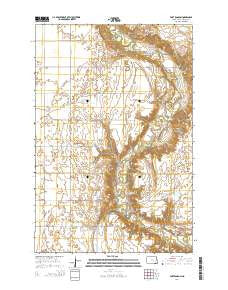 Fort Ransom North Dakota Current topographic map, 1:24000 scale, 7.5 X 7.5 Minute, Year 2014