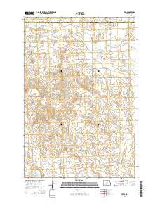 Freda North Dakota Current topographic map, 1:24000 scale, 7.5 X 7.5 Minute, Year 2014