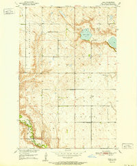 Fried North Dakota Historical topographic map, 1:24000 scale, 7.5 X 7.5 Minute, Year 1951