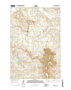 Froelich Dam North Dakota Current topographic map, 1:24000 scale, 7.5 X 7.5 Minute, Year 2014