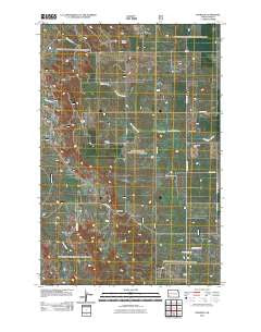 Fryburg North Dakota Historical topographic map, 1:24000 scale, 7.5 X 7.5 Minute, Year 2011