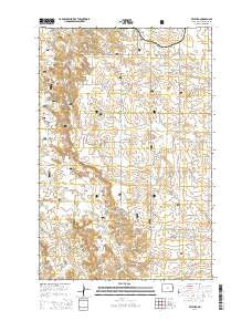 Fryburg North Dakota Current topographic map, 1:24000 scale, 7.5 X 7.5 Minute, Year 2014