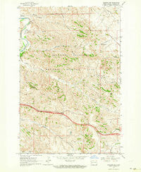 Fryburg NW North Dakota Historical topographic map, 1:24000 scale, 7.5 X 7.5 Minute, Year 1962