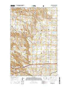Fryburg NE North Dakota Current topographic map, 1:24000 scale, 7.5 X 7.5 Minute, Year 2014