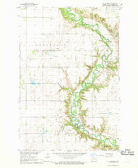 Ft. Ransom North Dakota Historical topographic map, 1:24000 scale, 7.5 X 7.5 Minute, Year 1967
