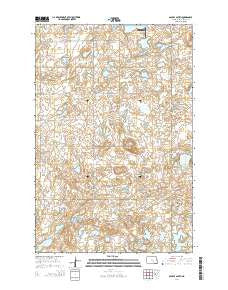 Gackle South North Dakota Current topographic map, 1:24000 scale, 7.5 X 7.5 Minute, Year 2014