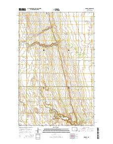 Gardar North Dakota Current topographic map, 1:24000 scale, 7.5 X 7.5 Minute, Year 2014