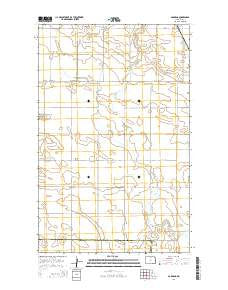 Gardena North Dakota Current topographic map, 1:24000 scale, 7.5 X 7.5 Minute, Year 2014