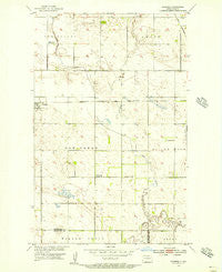 Gardena North Dakota Historical topographic map, 1:24000 scale, 7.5 X 7.5 Minute, Year 1954