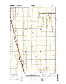 Gardner North Dakota Current topographic map, 1:24000 scale, 7.5 X 7.5 Minute, Year 2014