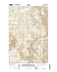 Garrison North Dakota Current topographic map, 1:24000 scale, 7.5 X 7.5 Minute, Year 2014