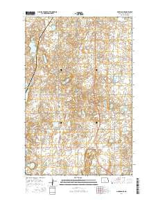 Garrison NE North Dakota Current topographic map, 1:24000 scale, 7.5 X 7.5 Minute, Year 2014