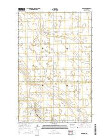 Glenburn North Dakota Current topographic map, 1:24000 scale, 7.5 X 7.5 Minute, Year 2014