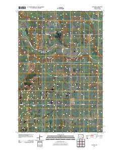 Glover North Dakota Historical topographic map, 1:24000 scale, 7.5 X 7.5 Minute, Year 2011