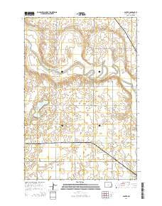 Glover North Dakota Current topographic map, 1:24000 scale, 7.5 X 7.5 Minute, Year 2014