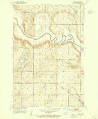 Glover North Dakota Historical topographic map, 1:24000 scale, 7.5 X 7.5 Minute, Year 1952