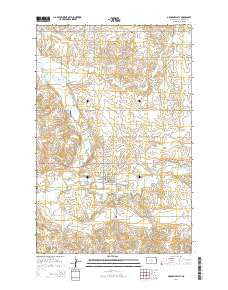 Golden Valley North Dakota Current topographic map, 1:24000 scale, 7.5 X 7.5 Minute, Year 2014