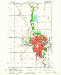 Grand Forks North Dakota Historical topographic map, 1:24000 scale, 7.5 X 7.5 Minute, Year 1963