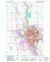 Grand Forks North Dakota Historical topographic map, 1:24000 scale, 7.5 X 7.5 Minute, Year 1994