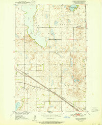 Grand Harbor North Dakota Historical topographic map, 1:24000 scale, 7.5 X 7.5 Minute, Year 1951