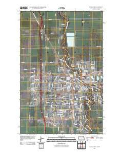 Grand Forks North Dakota Historical topographic map, 1:24000 scale, 7.5 X 7.5 Minute, Year 2011