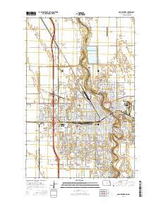 Grand Forks North Dakota Current topographic map, 1:24000 scale, 7.5 X 7.5 Minute, Year 2014